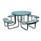 Vestil Round Picnic Table, Green, Metal, 81-1/4 in PT-MX-RT-46-GN - alternate 4